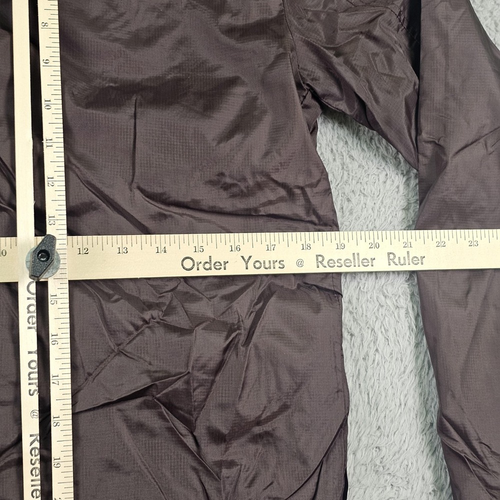 Aeropostale Jacket Mens Small Brown A87 Nylon Windbreaker Striped Full Zip Y2K - Picture 10 of 11